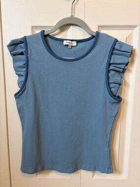 Another Love Ruffle Shoulder Tank Top